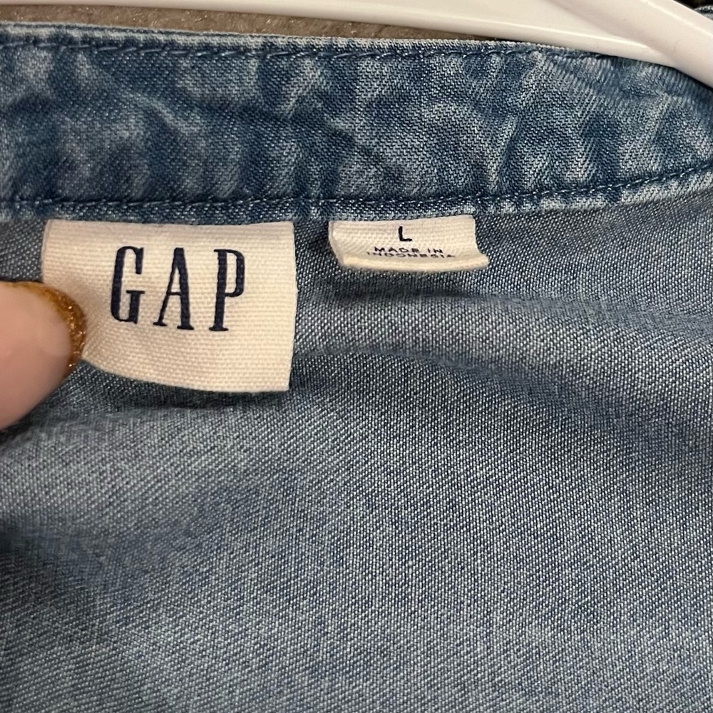 GAP Blue Denim Mini Dress - Picture 3 of 3